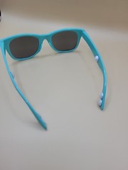 Turquoise Blue Sunglasses Mirrored Silver Lenses Retro Plastic Frames SG9