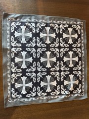 Chrome Hearts Cross Glasses Microfiber Cleaning Cloth – Black Grey White