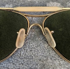 American Optical AO Ful-Vue Green Aviator 1/10 12k GF WWII VTG Sunglasses