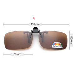 4 Color Polarized Clip-On Flip-Up Sunglasses UV380 Driving Fishing Night Vision
