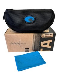 Costa Del Mar Fantail Sunglasses Matte Blackout Blue Polarized Glass 580G w/case