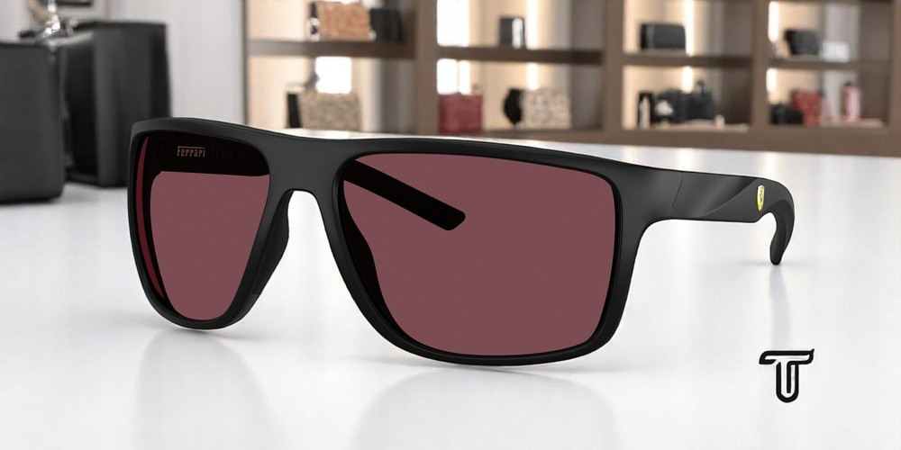 FERRARI SCUDERIA FZ6015U 504 1E Mt Black Red Ferrari Excl 63 mm Men’s Sunglasses