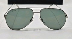 Cartier CT0110S Premiere de Cartier Blue Aviator 60 14 140 Chrome Sunglasses