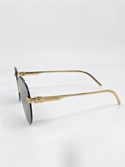Louis Vuitton Ash Aviator Rimless Sunglasses Gold Frame Z1261W SEE PHOTOS
