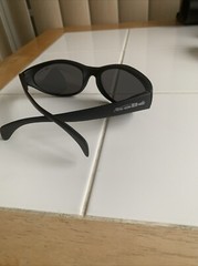 Vintage Bolle Lodo 1748201038 CE Black Oval Wrap Sunglasses