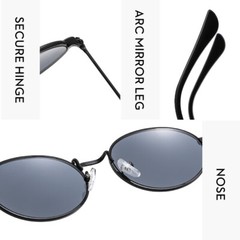 Vintage Retro Round Sunglasses Classic Mens Women Small Oval Shade Glasses UV400
