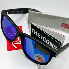 54mm Ray-Ban RB4165 622/55 Justin Black Frame Blue Polarized Lenses Sunglasses