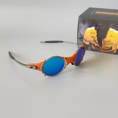 Oakley X-Metal Mars Leather Edition Titanium Frame Ice Blue Lens Sunglasses