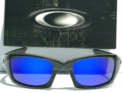 NEW Oakley FIVES Squared Grey Smoke POLARIZED Galaxy Blue Mirror Sunglass 9238