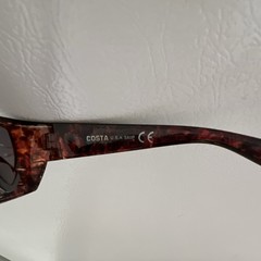 Costa Replica 580P Tortoise Brown Wrap Sunglasses Green Mirrored Plastic Lenses