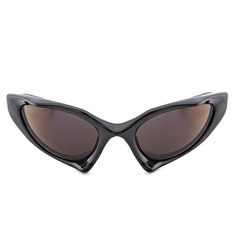 BALENCIAGA BB0352S RUNNER CAT 0352 Gray Purple Angular Mask Unisex Sunglass 005