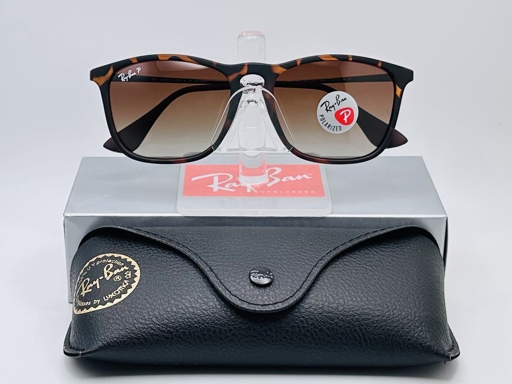 Ray-Ban RB4187 Chris 54mm Polarized Sunglasses – Tortoise/ Brown Gradient Lens