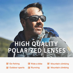 Polarized Sports Sunglasses for Men: UV400 Protection Glasses Wrap around Goggle