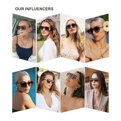 Retro Aviator Sunglasses for Women Men,Trendy Rectangle Womens Mens Shades Brown