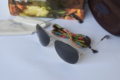 Maui Jim Mavericks GS264-17 Polarized Silver Aviator Sunglasses Neutral Grey Len