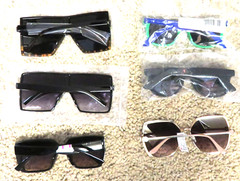 Lot of 6 pairs of Unisex Sunglasses, New in plastic bags or with tags, nice lot