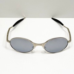 Oakley Square Wire 1.0 Sunglasses Silver Frame Black Lens New Vintage Y2K