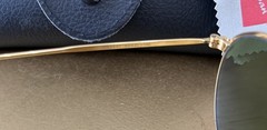 Ray‑Ban RB3447 Round Metal Sunglasses Gold Frame Size 50‑21 — Green Lenses