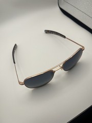 Randolph Aviator Sunglasses AF367 – 22k Satin Rose Gold & Slate Polarized 140 3P