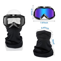 Dirt Bike ATV Goggles 2 Pack with Neck Gaiter, Motorcycle Motocross Eyewear W…
