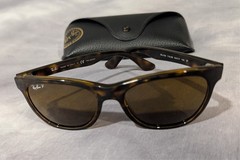 Ray-Ban RB 4184 710/83. Made an Italy brown tortoise frames. Dark lens with case