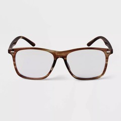 Men’s Flat Top Blue Light Filtering Glasses – Goodfellow & Co Brown