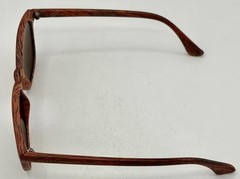 Perry Ellis Mens Sunglass Wood Plastic Square, Brown Lens PE83 2