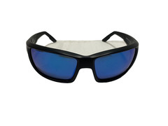 Costa Del Mar Fantail PRO Matte Black Blue Mirror Lens POLARIZED 580G, 63/16/125
