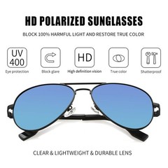 Polarized Small Aviator Sunglasses for Women Men Classic Metal Frame Mirrored…