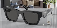 PRADA PR A06S 16K08Z Black Dark Grey 50 mm Men’s Sunglasses