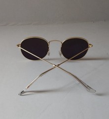 Sunglasses Ray-Ban RB3447 Green & Blue Mirror lens Gold Frame Unisex