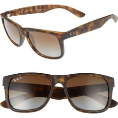 New Ray-Ban Justin RB4165 Tortoise Matte / Brown Gradient  Sunglasses
