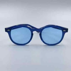Johnny Depp sunglasses solid acetate glasses handmade blue sunglasses unisex
