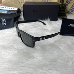 Oakley Style Holbrook Sunglasses Matte Black Frame Grey Polarized Lens UV400