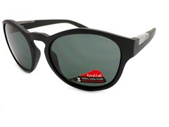 Bolle Rooke Round Sunglasses Matte Black with TNS Grey Lenses Unisex 12346