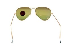 Ray-Ban Aviator Flash Matte Gold/Violet Polarized Mirrored 58 mm Sunglasses