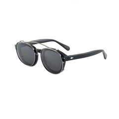Polarized Clip On Sunglasses Oval UV400 Vintage Metal Frame Outdoor Wear