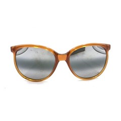 FSI Translucent Brown Round Sunglasses Mirrored Gray Lens Designer Men Women
