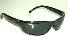 RAY-BAN RB4033 601 PS SHOT G15 UV CRYSTAL LENS GLOSSY BLACK WRAP SUNGLASSES