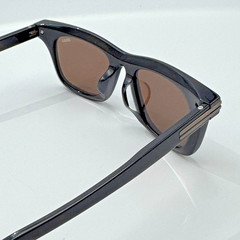 Ermenegildo Zegna Sunglasses EZ0270-F 20E Black Square Frame Brown Lens 52mm New