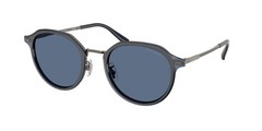 COACH HC7183 947380 Cbz97 Satin Gunmetal Blue Solid 51 mm Men’s Sunglasses