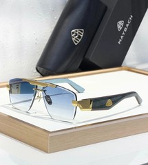 MAYBACH The President II Gold Blue Wood / Blue Gradient 140 Unisex Sunglasses.