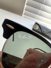 Ray-Ban Clubmaster Polarized Sunglasses in Black and Gold