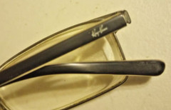 RAY BAN Full RIm Rectangular Glasses Frames 52[]16 Gun Mtl Unknown Model w/Case