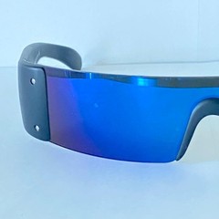 Emporio Armani 602-S Y2K Shield Sunglasses Blue Mirror