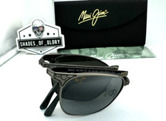 MAUI JIM STILLWATER MJ 706-17C PEWTER NEUTRAL GREY POLARIZED FOLDING SUNGLASSES