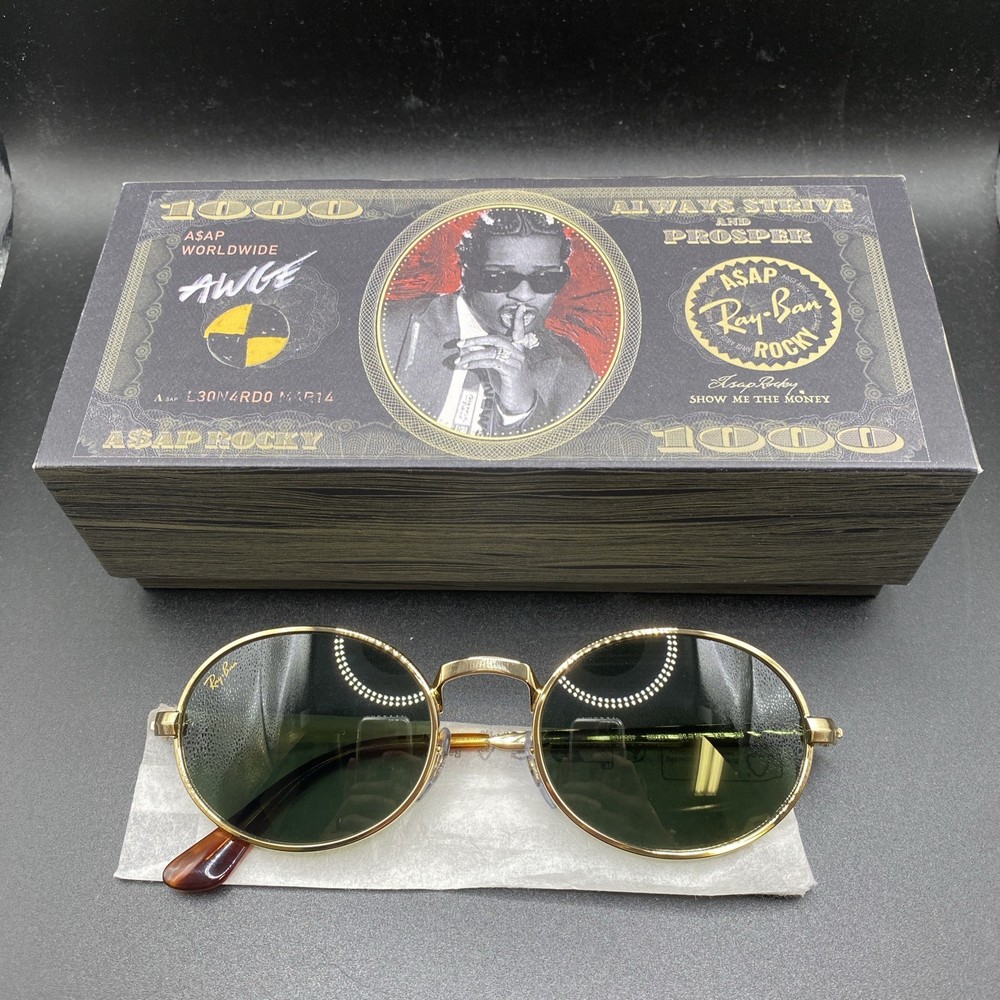RB3931 BY A$AP Rocky Polished Arista Gold/ Polarized Green Lenses 54mm/21mm