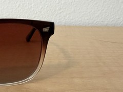 Men’s Rectangle Full Rim Sunglasses Brown Frame Gradient Tinted Lenses SY8068