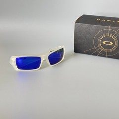 Oakley Gascan OO9014 Polarized Sunglasses Matte Clear Frame Blue Lens