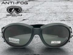 Men’s MOTORCYCLE Biker Day or Night Riding Padded Safety GOGGLES Anti Fog Lens